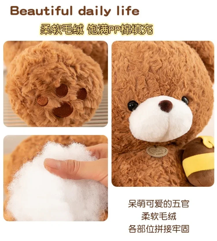 Hot 30-50CM Kawaii Cartoon Anime Honey Pot Teddy Bear Animal Doll Cute Plush Toy Children's High Quality Stuffed Toy Pillow