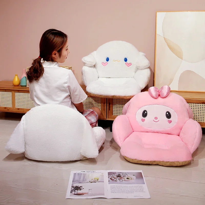 Comfortable Cinnamoroll Seat Cushion Cartoon Kuromi My Melody Sitting Cushion Dining Room Bedroom Chair Back Cushion Home Decor