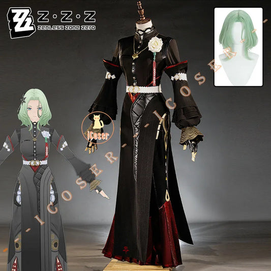 Zenless Zone Zero Isolde Cosplay Costume Wig Uniform Headwear Pendant Halloween Party Women Girls Props Game Role Play Outfit