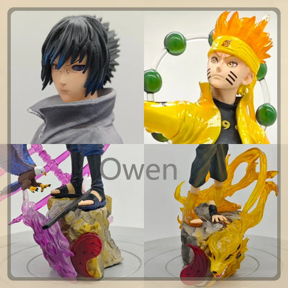 Popular Anime Naruto Shippuden Uchiha Madara Figurine Uchiha Sasuke Action Figures PVC Statue Collection Model Decoration Toys