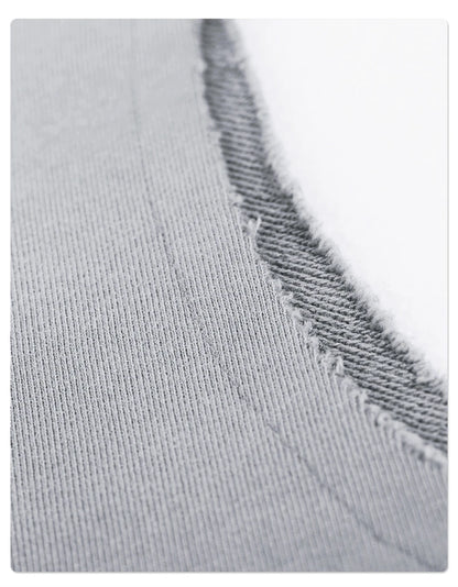 ZODF Summer Autumn Man Washed Sleeveless Hoodies For Men Unisex Loose Edge Distressed 380gsm Cotton Hooded Pullovers HY1097