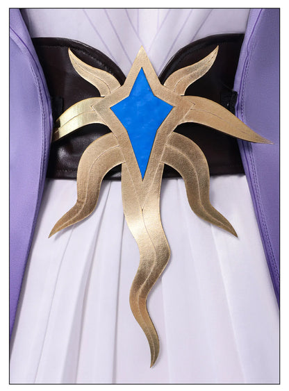 Cyrene Cosplay Costume Wig Dress Honkai Star Rail Uniform Headwear Amphoreus Carnival Halloween Party for Women Girls Role Play