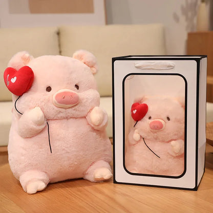 New 30-55cm Cute Cartoon Angel Pig Plush Toys Lovely Fat Piggy Stuffed Doll Red Heart for Girls Lovers Valentine's Day Gifts