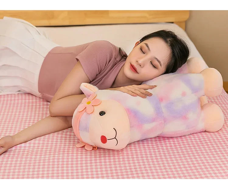 35-45cm Kawaii Fantastic Rainbow Colorful Plush Alpaca Stuffed Animals Doll Decoration Birthday Gifts Soft Pillow Children Gift