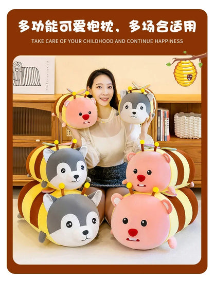 75CM Cute Soft Kawaii Honey Husky  Plush Toys Dog Stuffed Animals Long Pillow Doll for Kids Girlfriend Birthday Gift Home Decor