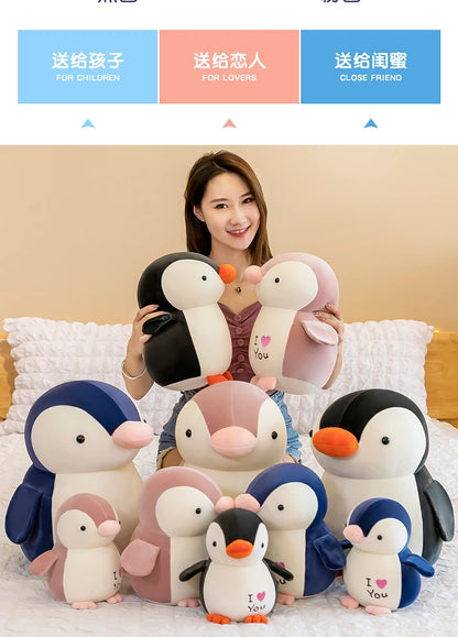30cm Cute Soft Love Penguin Plush Toys Office Pillow Home Comfort Cushion Child Decor Christmas Gift Cotton Doll Stuffed Toys