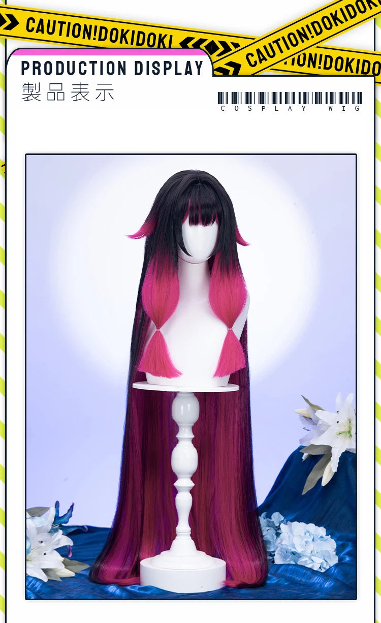 IN STOCK 120CM Columbina Wig Game Genshin Impact DokiDoki Fatui Harbinger Columbina Cosplay Women Cute Halloween Wig Free Cap