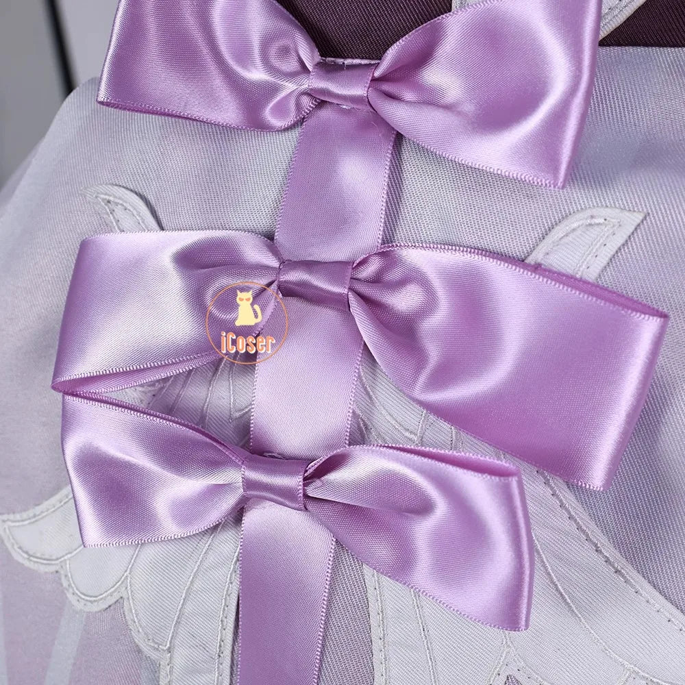 iCoser Honkai Star Rail Castorice Cosplay Costume Wig Dress Uniform Headwear Halloween Party for Women Girls Carnival Cos Props