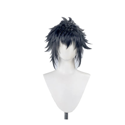 IN STOCK Noctiss Lucis Caelumm Wig Cosplay Game FF DokiDoki Short Black 35cm Wig Noctiss Lucis Caelumm Cosplay Free Wig Cap
