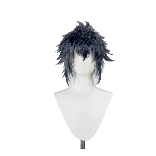 IN STOCK Noctiss Lucis Caelumm Wig Cosplay Game FF DokiDoki Short Black 35cm Wig Noctiss Lucis Caelumm Cosplay Free Wig Cap
