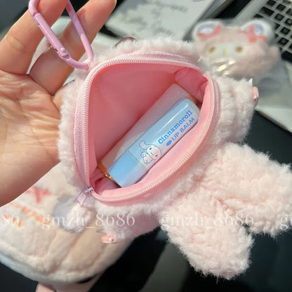 Sanrio Cartoon Backpack For Girl Women My Melody Sweet Piano Lovely Schoolbag Japanese Style Casual Large Capacity Plush Bag