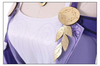 Cyrene Cosplay Costume Wig Dress Honkai Star Rail Uniform Headwear Amphoreus Carnival Halloween Party for Women Girls Role Play