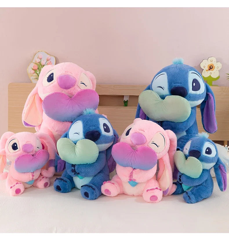 New Disney Lilo&Stitch Cute Cartoon Dolls Toys Kawaii Anime Soft Stuffed Dolls Pillow Appease Toys Birthday Gift for Boys Girls