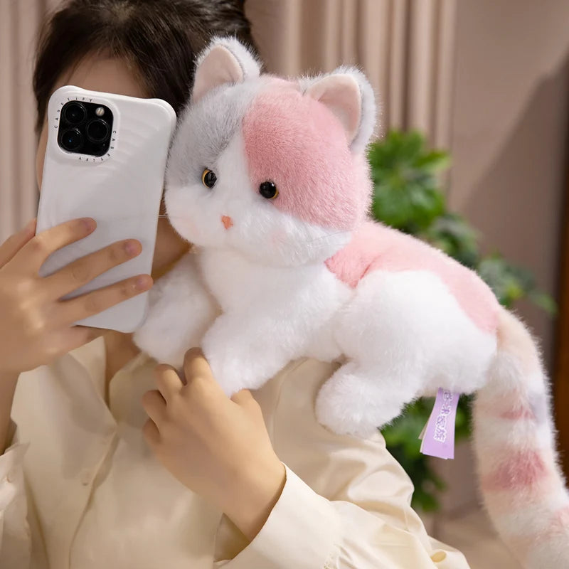 cartoon Cat Plushies toy Soft Doll Lifelike Pet Cat stuffed pillow doll Adorable Birthday Gift For Girl Boy