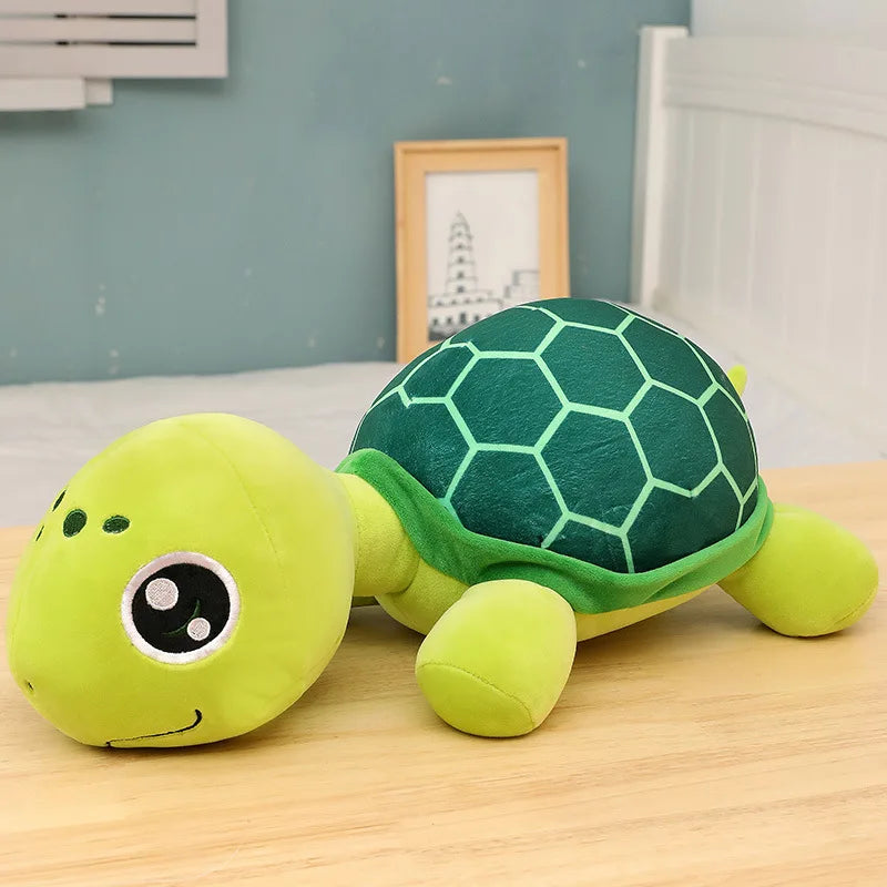 30-70cm Lovely Big Eyes Tortoise Plush Doll Toy Kawaii Soft Stuffed Animal Cushion Cartoon Small Sea Turtles Dolls for Kids Gift