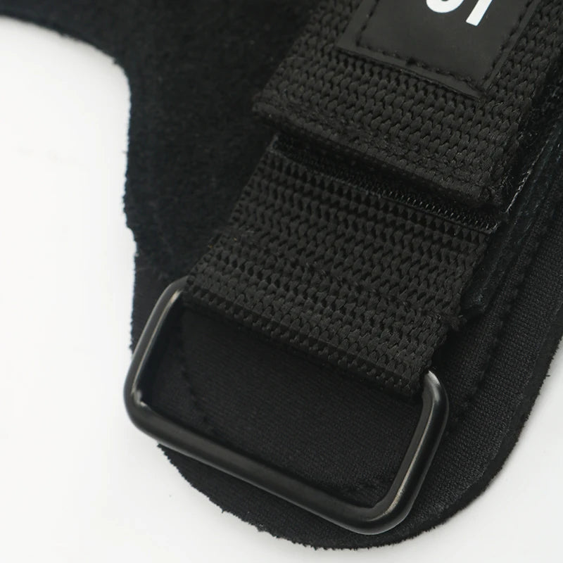 SKDK Gym Grips Cowhide Palm Guards Weightlifting Gymnastics Workout Gloves Fitness Training Equipment - black