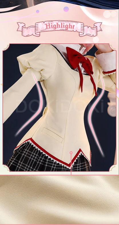 IN STOCK Madoka Akemi Tomoe Mami Cosplay Anime DokiDoki-SR Women Cute Costume Uniform
