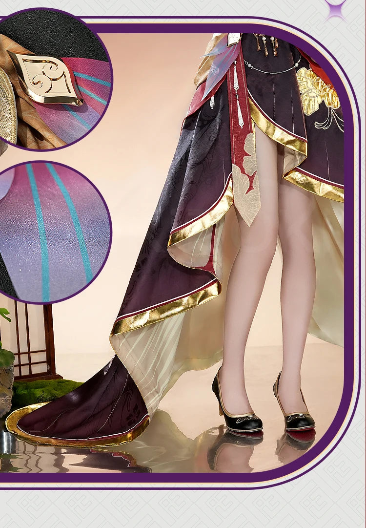 IN STOCK Fugue Cosplay Costume Game Honkai:Star Rail DokiDoki-SR Honkai Women Costume Tingyun Fugue Cosplay Ears Tail Christmas