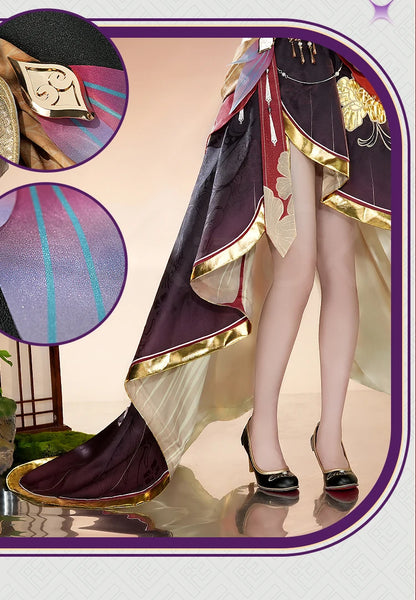 IN STOCK Fugue Cosplay Costume Game Honkai:Star Rail DokiDoki-SR Honkai Women Costume Tingyun Fugue Cosplay Ears Tail Christmas