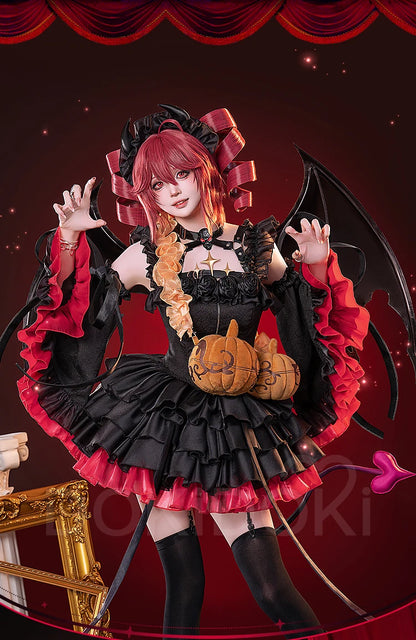 Tetoo Cosplay Costume Game Cosplay DokiDoki-R Women Cute Halloween Evil Dress Kasanee Tetoo Cosplay Wings