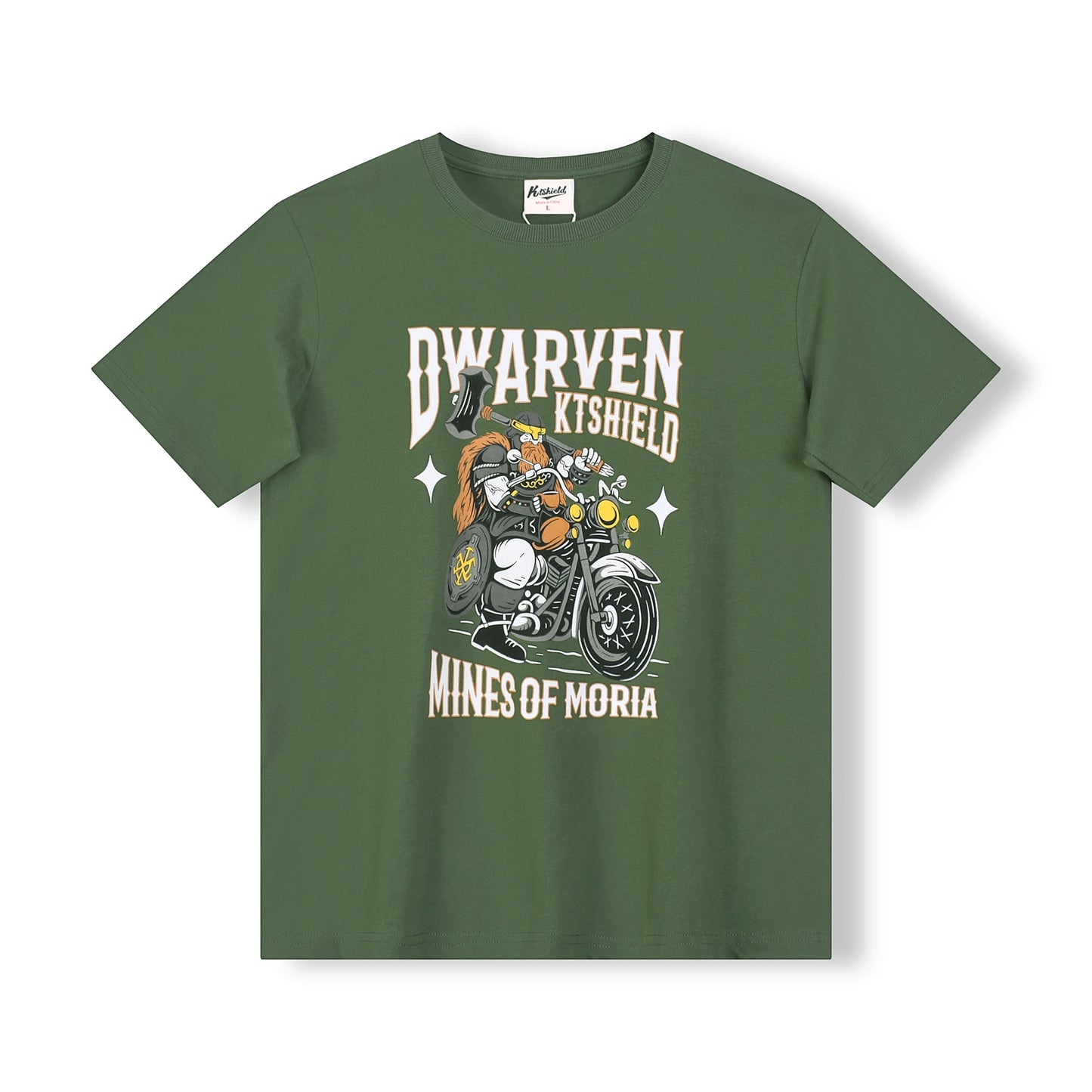 Summer New American Retro Short-sleeved O-neck Motorcycle Printed T-shirt Men's Fashion 100% Cotton Washed Casual Sport Tops