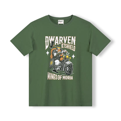 Summer New American Retro Short-sleeved O-neck Motorcycle Printed T-shirt Men's Fashion 100% Cotton Washed Casual Sport Tops