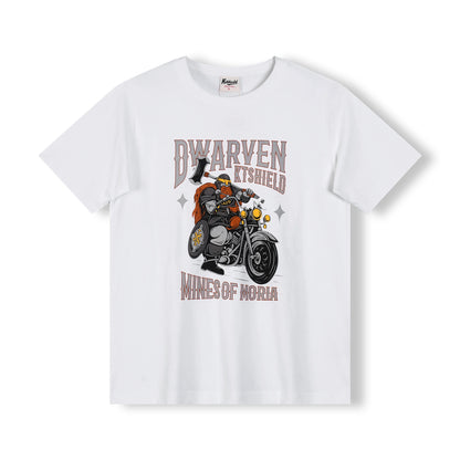 Summer New American Retro Short-sleeved O-neck Motorcycle Printed T-shirt Men's Fashion 100% Cotton Washed Casual Sport Tops