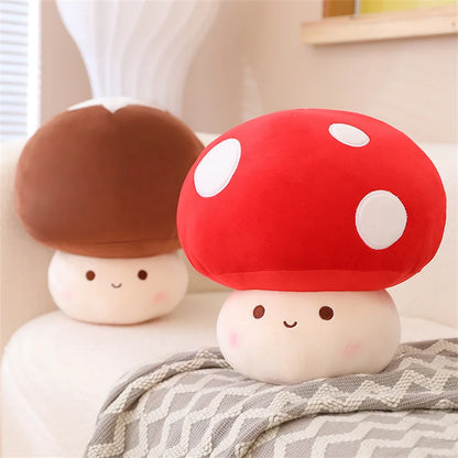 23/30cm Cute Vegetables Kawaii Red Mushrooms Shii-take Plush Soft Toy Stuffed Dolls Home Decor Gift For Girl Boy Birthday