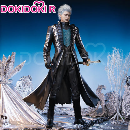 IN STOCK Vergil Cosplay Cotsume Game Cosplay【S-3XL】DokiDoki-R Vergil Nelo Angel Slayer Men Halloween Plus size