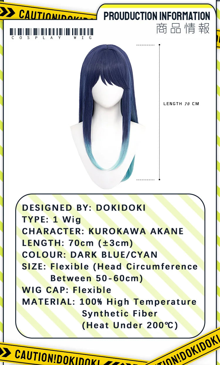 IN STOCK Hoshino Ai Aqua Akuamarin Ruby Rubii Arima Kana Kurokawa Akan Wig Anime Oshi Cosplay DokiDoki Cosplay Wig Cap Oshi