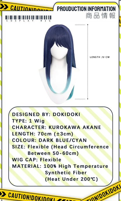 IN STOCK Hoshino Ai Aqua Akuamarin Ruby Rubii Arima Kana Kurokawa Akan Wig Anime Oshi Cosplay DokiDoki Cosplay Wig Cap Oshi