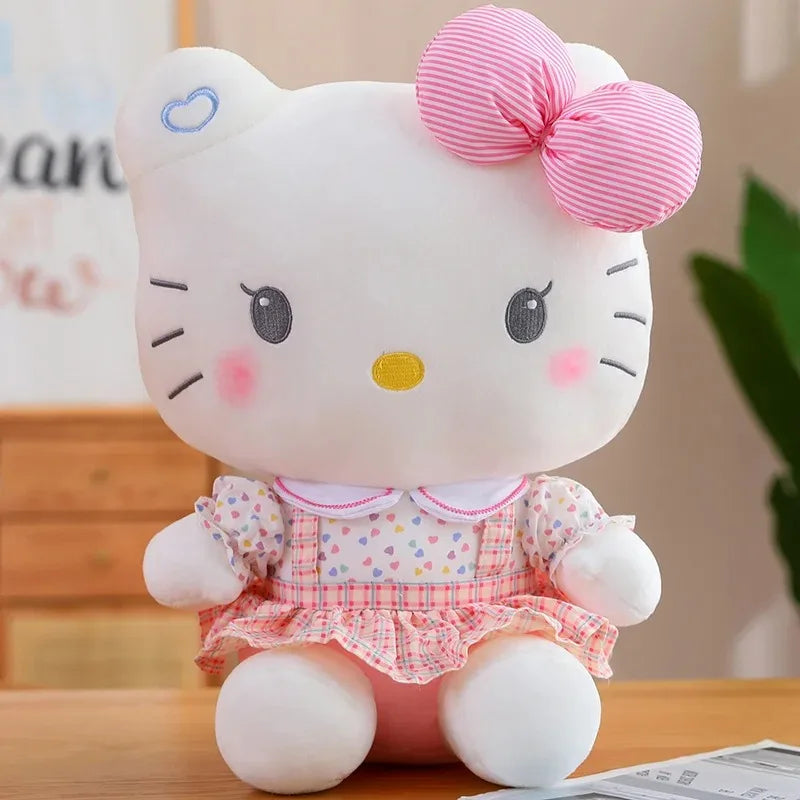 Hello Kitty Anime Hello Kitty Stuffed Toys Plushier Soft Pillow Birthday Gifts For Girls Kawaii Hello Kitty Plush Dolls