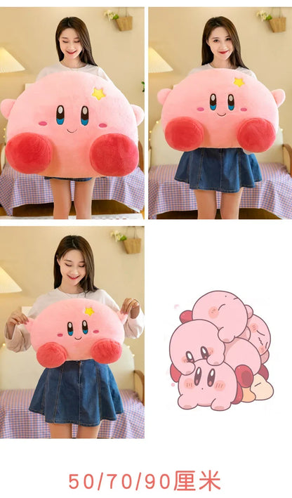 90cm Big Size Star Kirby Kawaii Cartoon Anime Plush Stuffed Doll Room Decorated with Cute Plushies Pillow Children Holiday Gift