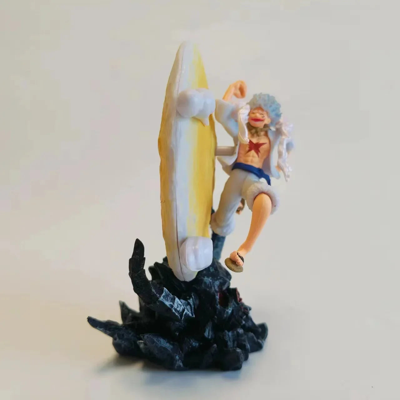 14cm One Piece Anime Figure Nika Monkey D Luffy Gear 5 With Moon Light Action Figure Statue Model Collection Toys Gift Ornaments