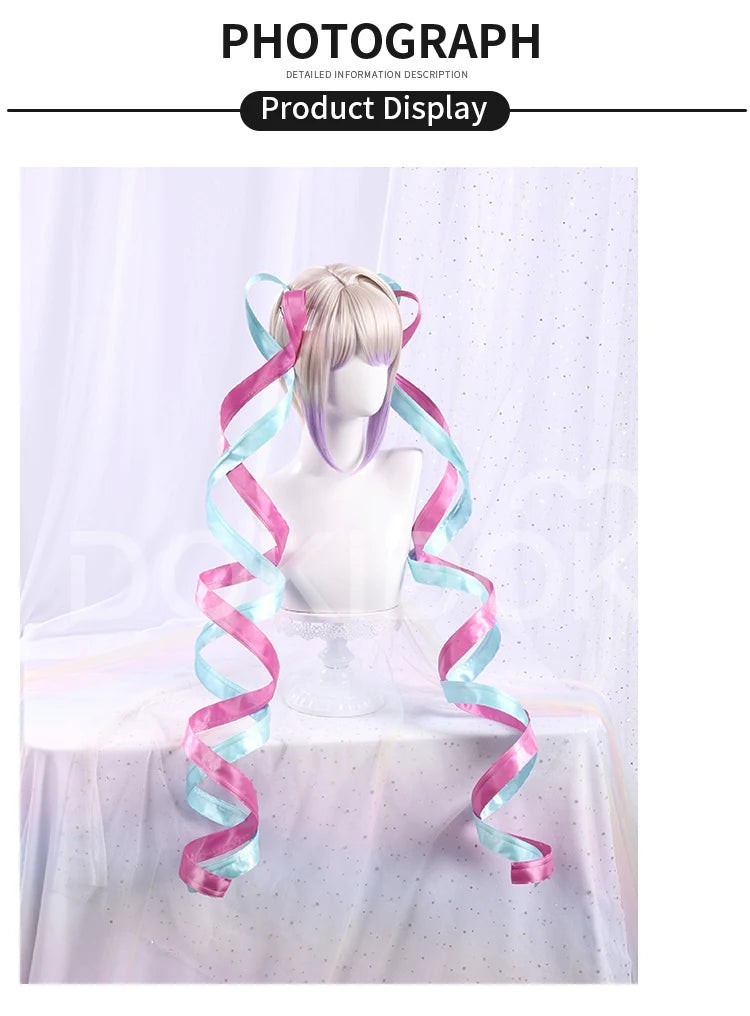 IN STOCK KAngel / Ame-chan Cospaly Wig Game NEEDY GIRL OVERDOSE Cosplay DokiDoki Halloween NEEDY GIRL OVERDOSE Cute Wig Free Cap