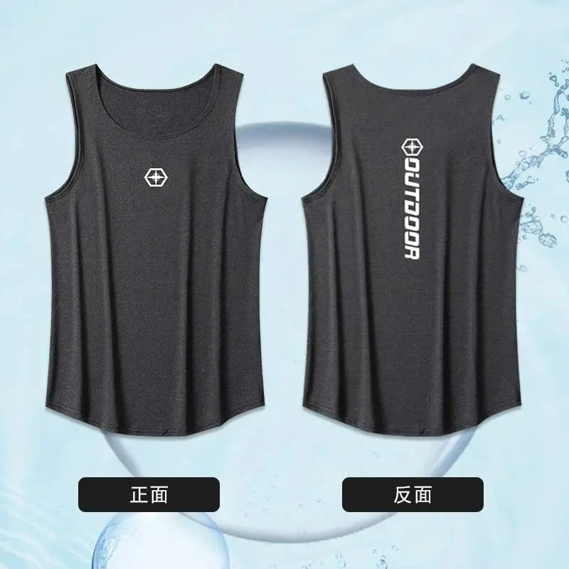 Men’s Summer Sport Suit Two-Piece Set Vest & Shorts Quick Drying Mesh Ventilation Fitness Running Tracksuit