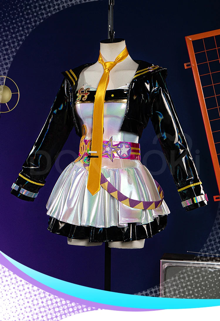 IN STOCK Rinn Lenn Lukaa Cosplay Costume【XS-2XL】DokiDoki-R Women Men Cute Short Dress Costume Muse Dash Rinn Cosplay Plus Size
