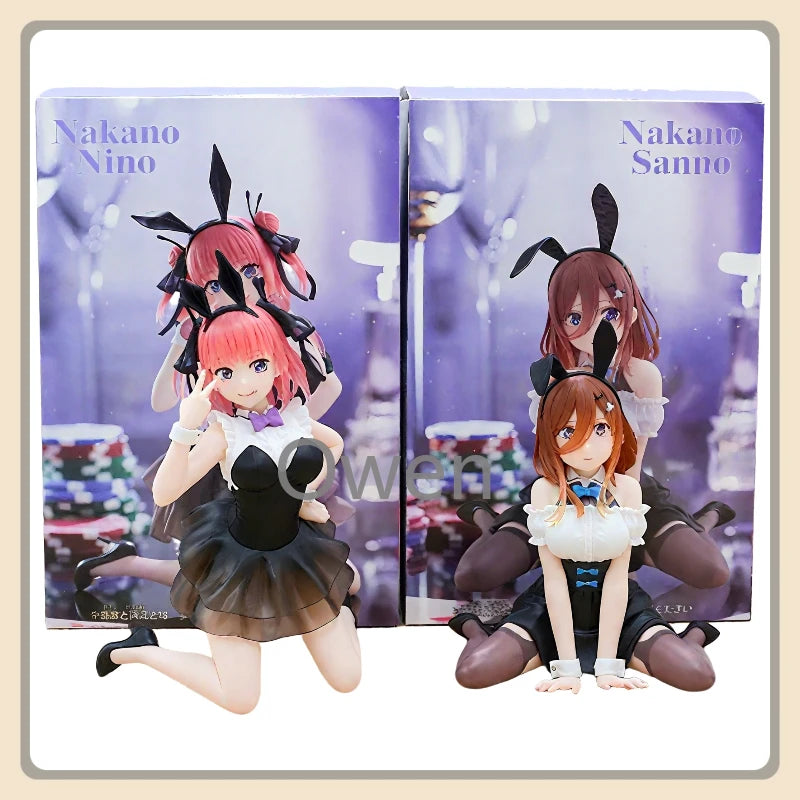 Anime Nakano Miku Figurine The Quintessential Quintuplets  Nakano Nino Bunny Girl Figures PVC Model Collection Toy Birthday Gift