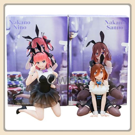 Anime Nakano Miku Figurine The Quintessential Quintuplets  Nakano Nino Bunny Girl Figures PVC Model Collection Toy Birthday Gift