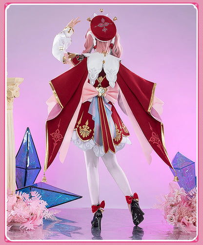iCoser Honkai Star Rail Hyacine Cosplay Costume Wig Dress Hat Uniform Amphoreus Halloween Party for Women Girls Carnival Props