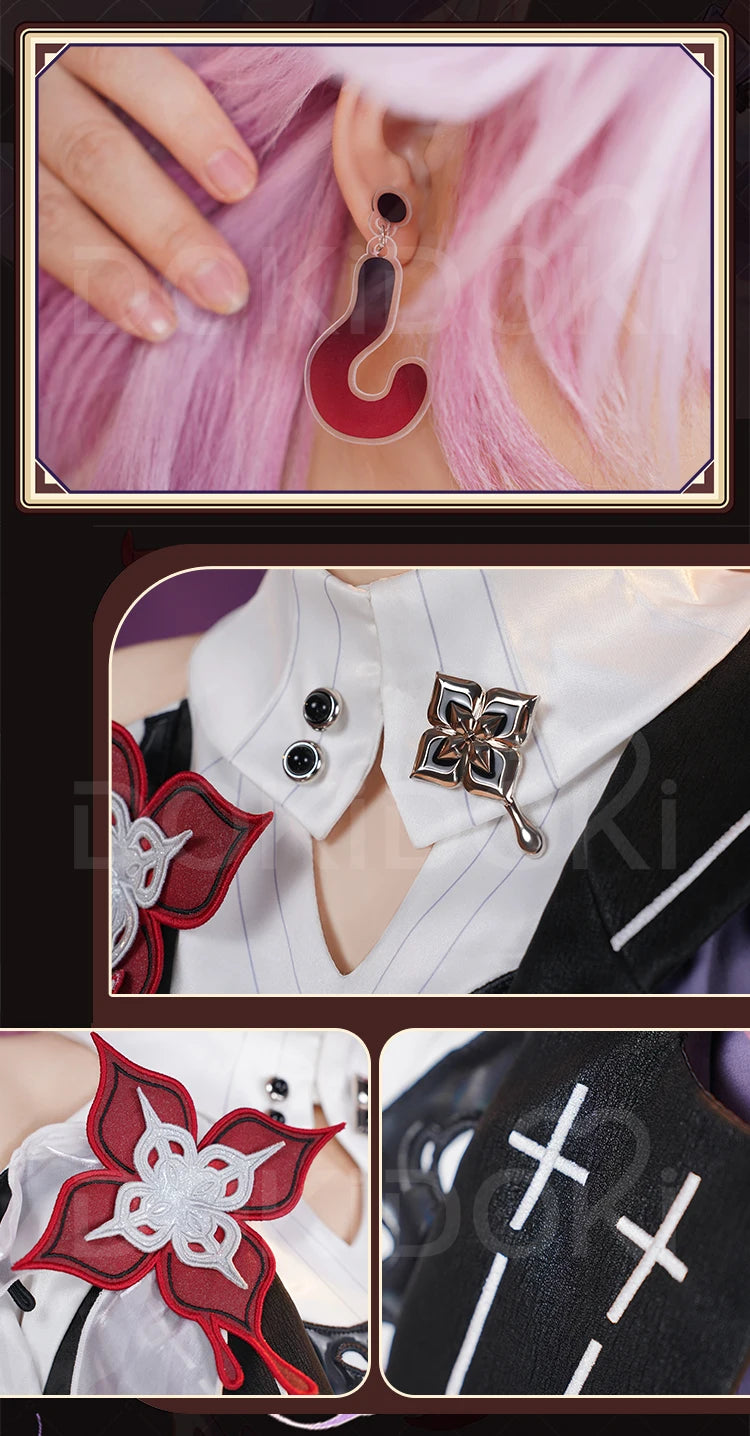 Evernight Cosplay Costume Game Honkai: Star Rail DokiDoki-R HSR March 7th SP Halloween Evernight Cosplay Costume Amphoreus