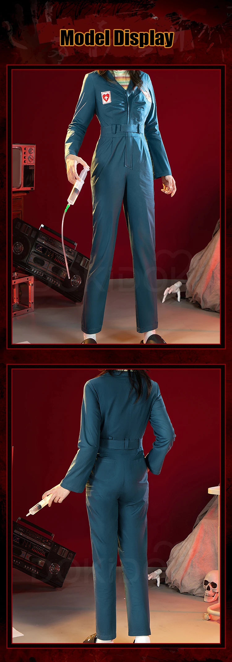 IN STOCK Anya Curly Daisuke Cosplay Costume Game Mouthwashing【XS-3XL】DokiDoki-R Uniform Halloween Anya Cosplay Wig Plus Size