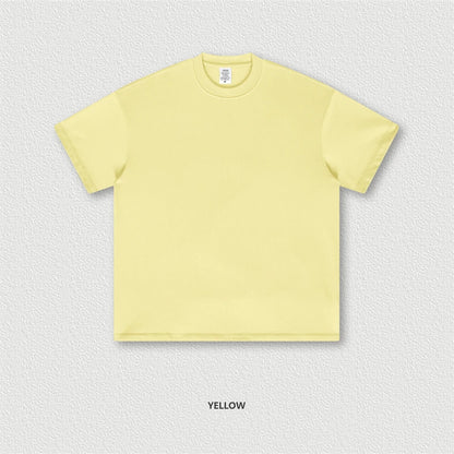 ZODF New 2025 Heavy Weight 305gsm Solid Cotton T Shirts For Men Unisex Summer Oversized Noshrink Basic T-Shirt Brand Tops HY0475