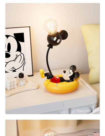 Mickey Figurine Night Light Cartoon Mickey Mouse 3d Doll Reading Lamp Cute Desktop Decor Statue Creative Desk Lamp for Kids Gift