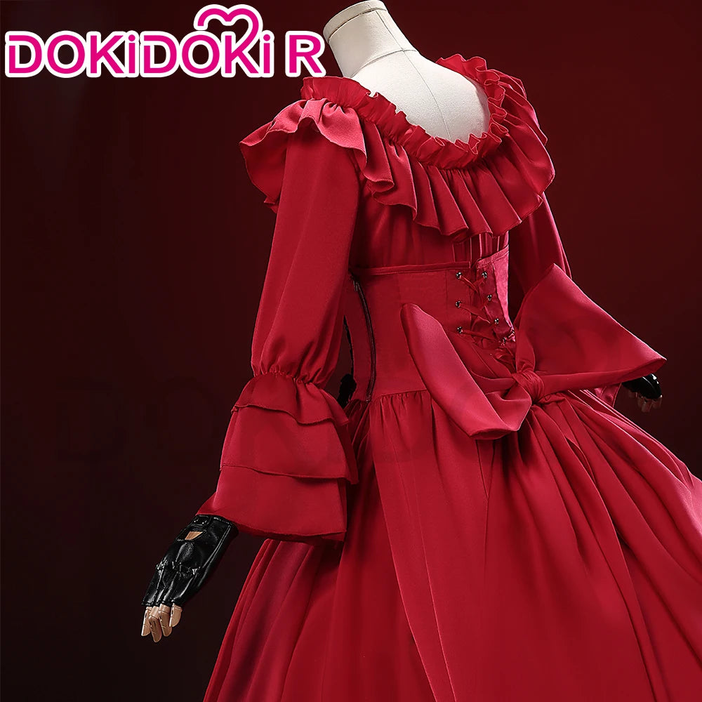 Scarlet El Vandimion Cosplay Costume Anime May I Ask for One Final Thing? Cosplay DokiDoki-R Women Red Lolita Dress Christmas