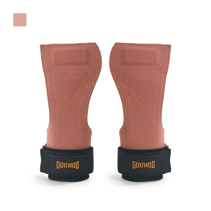 The Codex Cowhide Gym Grips with Wrist Wraps for Men and Women – Weightlifting Fitness Workout Palm Guards