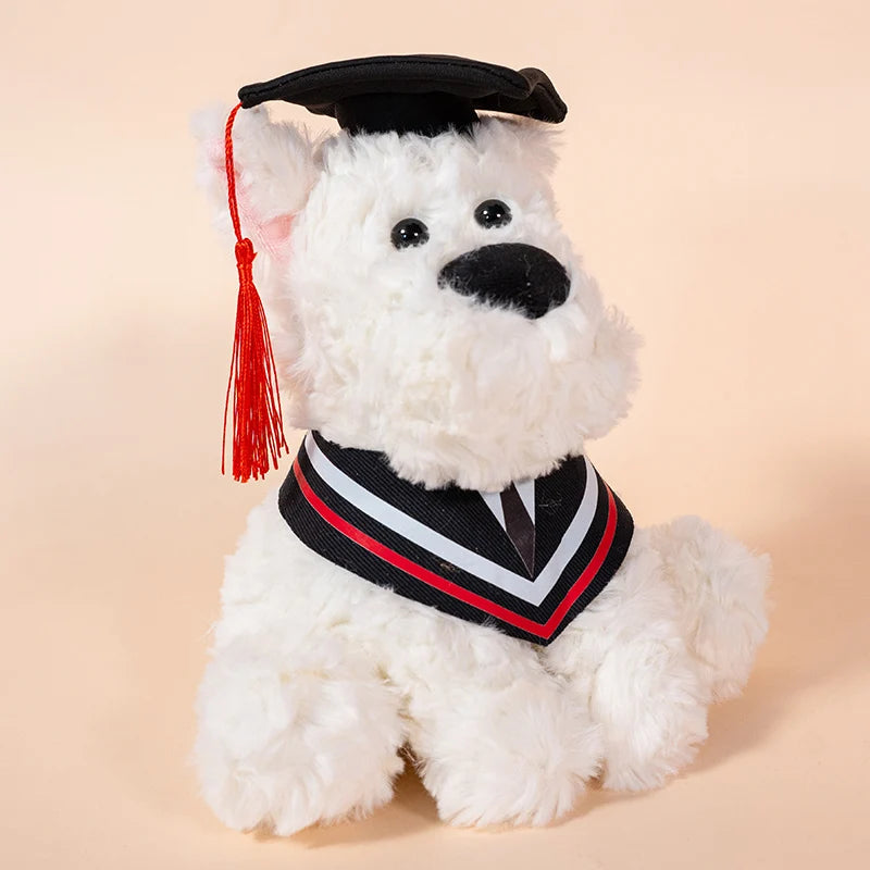2025 Graduation Gift Stuffed Animal Plushies Capybara Bear Dog Soft Toy Cute Plush Owl with Bachelor's Gown Doctoral Cap