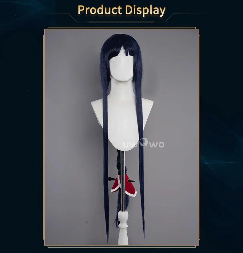 IN STOCK UWOWO Ahri Cosplay Wig Game League of Legends/LOL: Ahri Wig Champion Cosplay Wigs Ahri Hair Dark Blue 100cm Long Wig