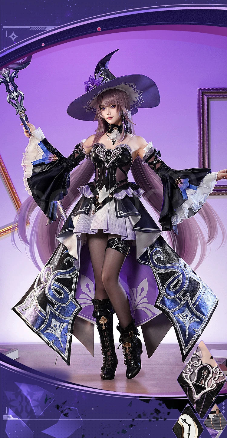 IN STOCK The Herta Cosplay Costume Game Honkai: Star Rail DokiDoki-SR HSR Women Cosplay The Herta Halloween Costume Wig