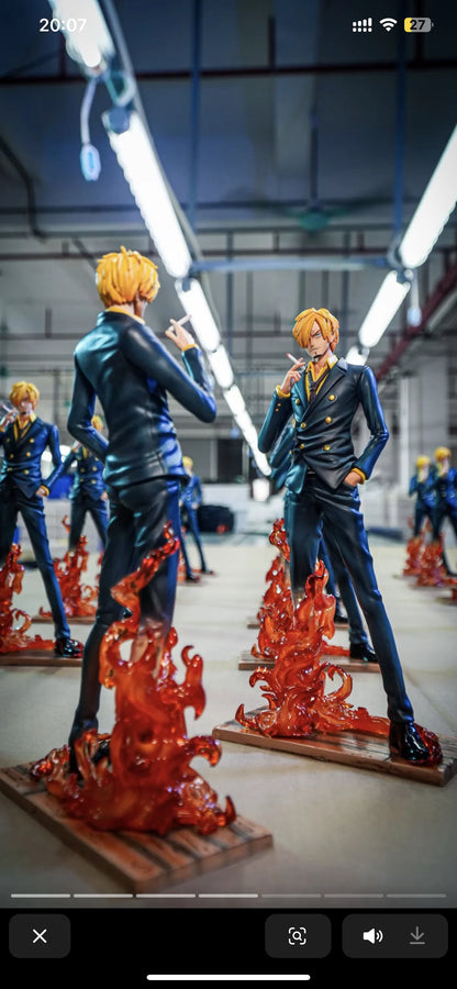 2025 One Piece Jt Model Sanji Diable Jambe Anime Doll Standing Statue Sanji Tailcoat Post Timeskip Figurine Collectible Toy Gift
